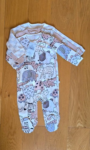 Animal print sleepsuits - print,