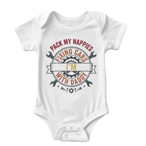 Funny mechanic baby bodysuit - mechanic,