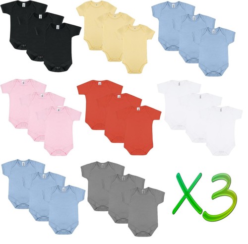 Pack plain 100 cotton baby - 3,